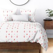 geo plus coral mod baby » plush + pillows // fat quarter