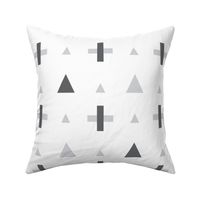 geo plus grey mod baby » plush + pillows // fat quarter