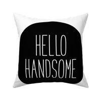 hello handsome black mod baby » plush + pillows // fat quarter