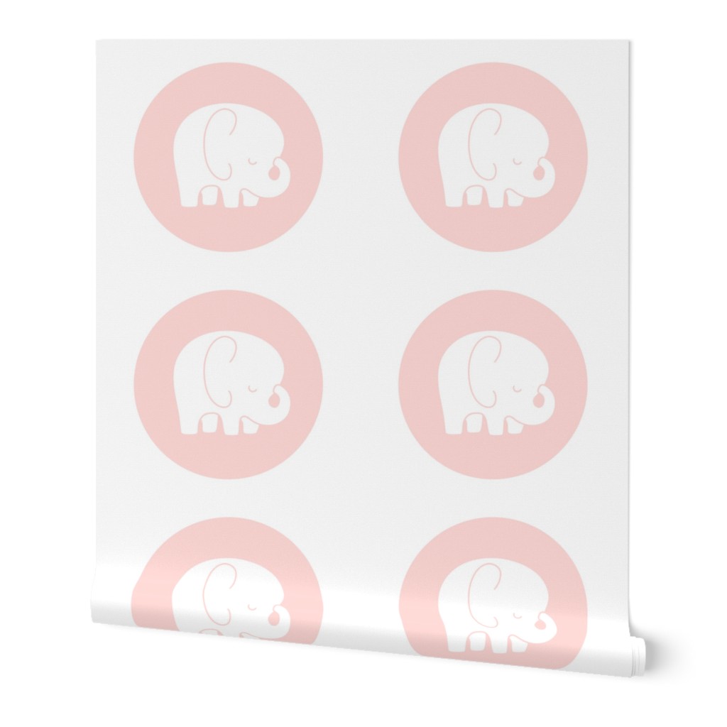 sleepy elephant coral light mod baby » plush + pillows // fat quarter