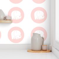 sleepy elephant coral light mod baby » plush + pillows // fat quarter