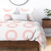 sleepy elephant coral light mod baby » plush + pillows // fat quarter