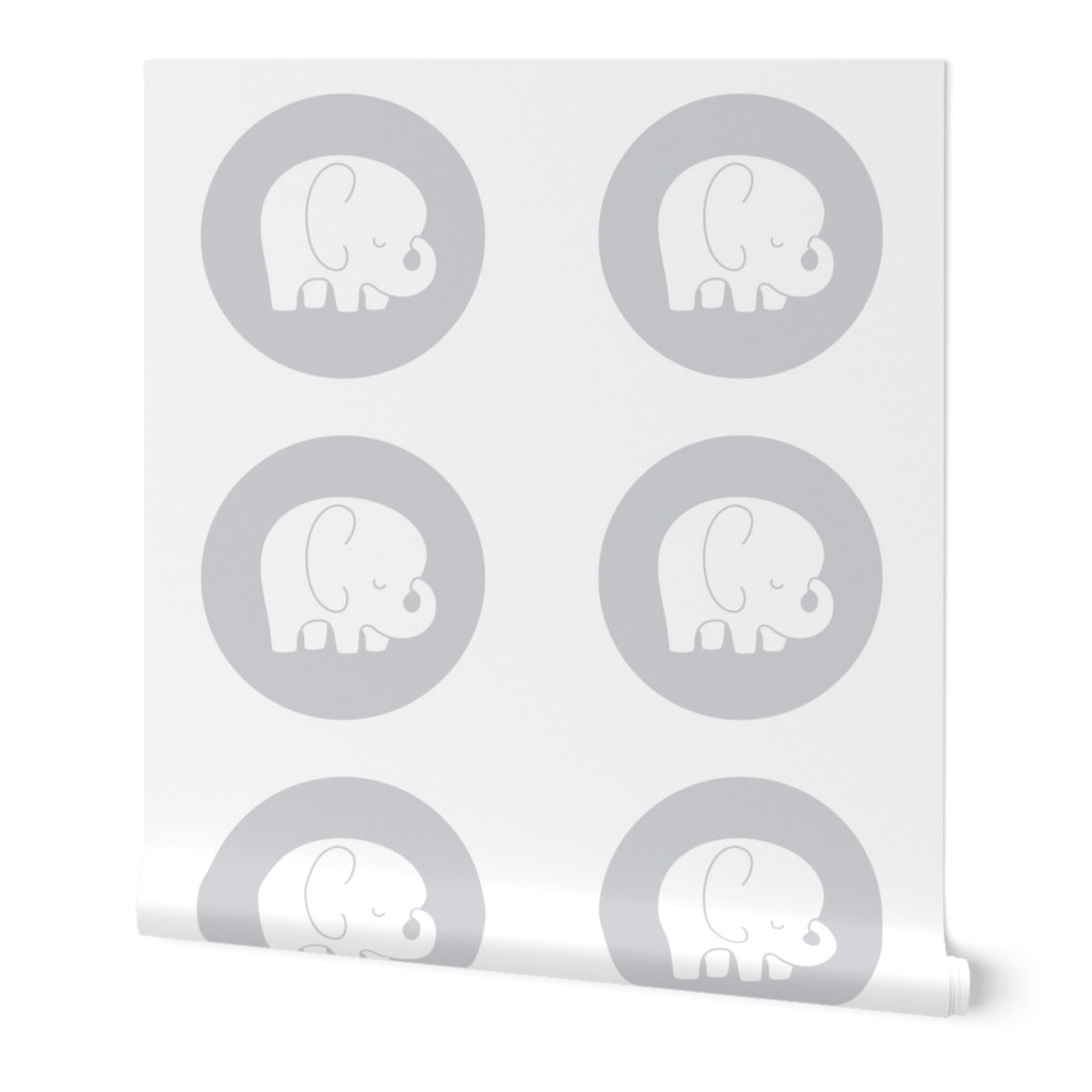 sleepy elephant grey mod baby » plush + pillows // fat quarter