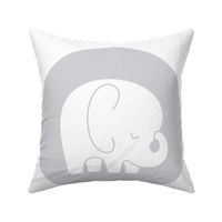 sleepy elephant grey mod baby » plush + pillows // fat quarter