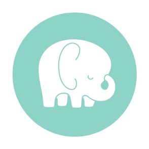 sleepy elephant mint mod baby » plush + pillows // fat quarter