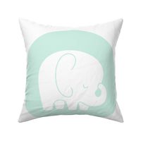 sleepy elephant mint light mod baby » plush + pillows // fat quarter