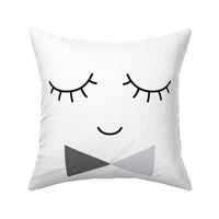 mr. sleepy eyes grey mod baby » plush + pillows // fat quarter