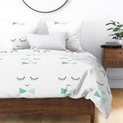 mr. sleepy eyes mint mod baby » plush + pillows // fat quarter