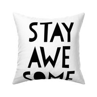 stay awesome black mod baby » plush + pillows // fat quarter