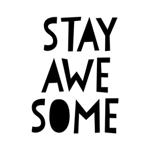 stay awesome black mod baby » plush + pillows // fat quarter
