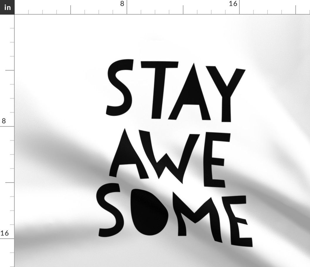 stay awesome black mod baby » plush + pillows // fat quarter