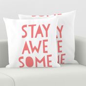 stay awesome coral mod baby » plush + pillows // fat quarter