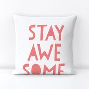 stay awesome coral mod baby » plush + pillows // fat quarter