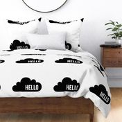 hello cloud black mod baby » plush + pillows // fat quarter