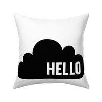 hello cloud black mod baby » plush + pillows // fat quarter