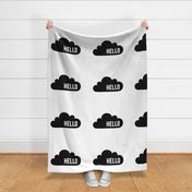 hello cloud black mod baby » plush + pillows // fat quarter