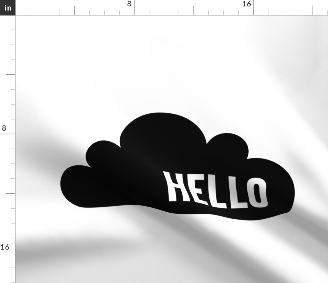 hello cloud black mod baby » plush + pillows // fat quarter