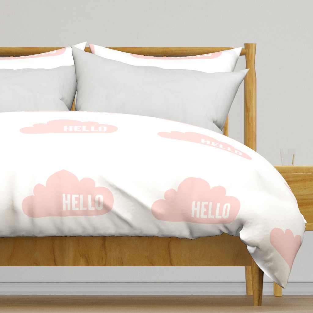 hello cloud coral light mod baby » plush + pillows // fat quarter