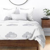 hello cloud grey mod baby » plush + pillows // fat quarter