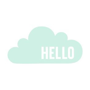 hello cloud mint light mod baby » plush + pillows // fat quarter