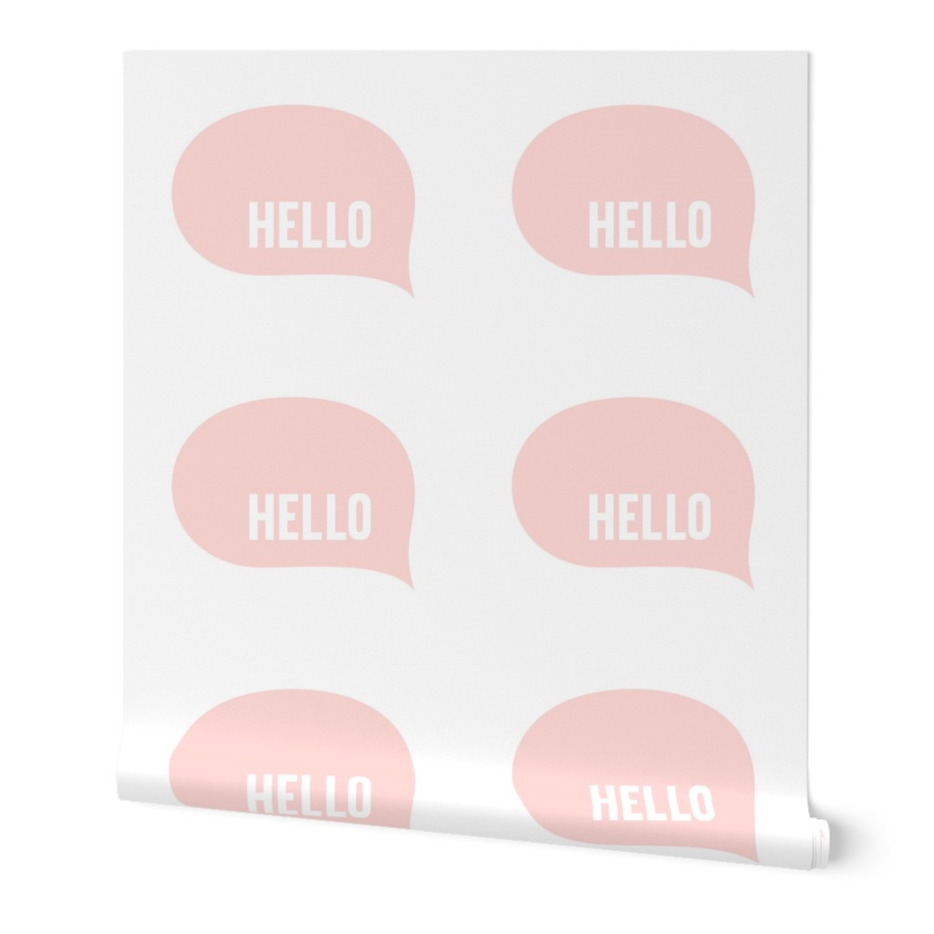 hello speech bubble coral light mod baby » plush + pillows // fat quarter