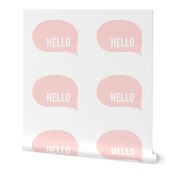 hello speech bubble coral light mod baby » plush + pillows // fat quarter