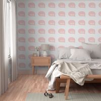 hello speech bubble coral light mod baby » plush + pillows // fat quarter