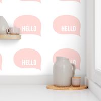 hello speech bubble coral light mod baby » plush + pillows // fat quarter