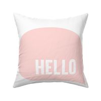 hello speech bubble coral light mod baby » plush + pillows // fat quarter