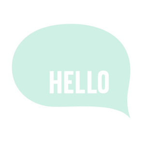 hello speech bubble mint light mod baby » plush + pillows // fat quarter