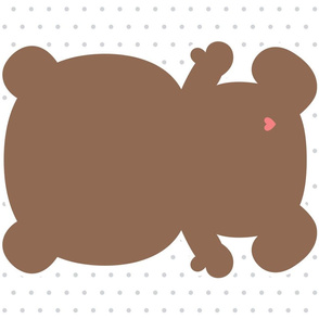 bear brown back mod baby » plush + pillows // fat quarter