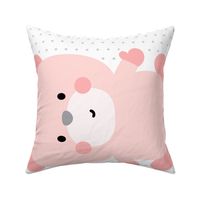 bear coral front mod baby » plush + pillows // fat quarter