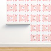 bear coral front mod baby » plush + pillows // fat quarter