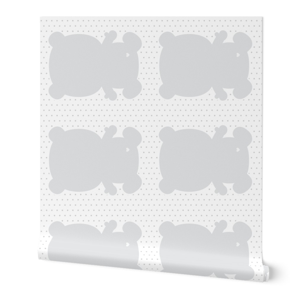 bear grey back mod baby » plush + pillows // fat quarter