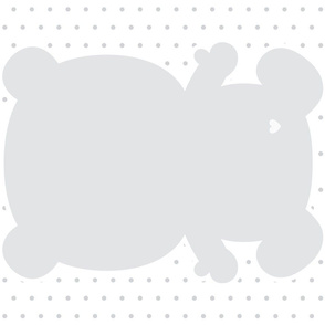 bear grey back mod baby » plush + pillows // fat quarter