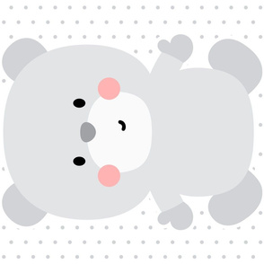 bear grey front mod baby » plush + pillows // fat quarter