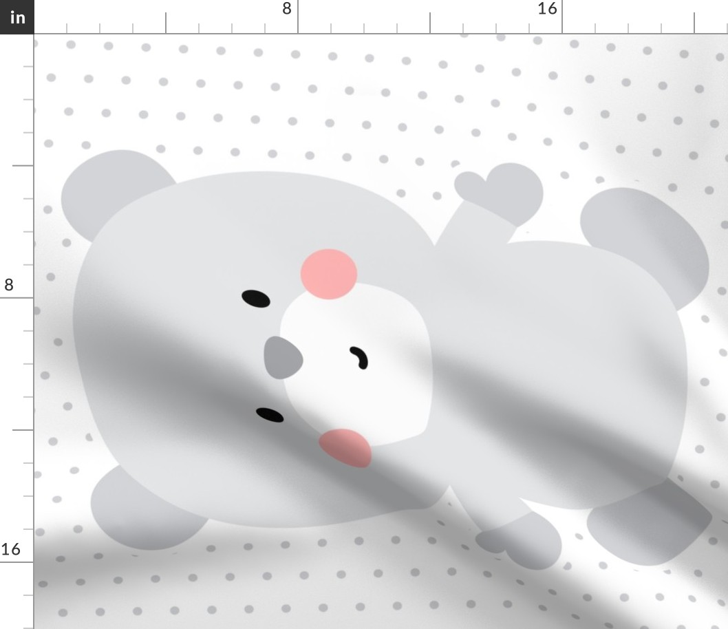 bear grey front mod baby » plush + pillows // fat quarter