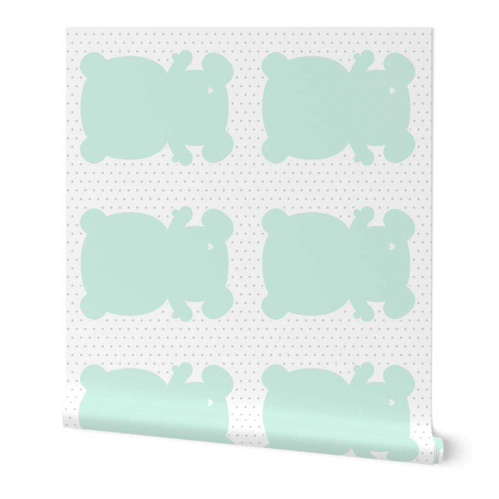 bear mint back mod baby » plush + pillows // fat quarter