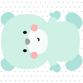 bear mint front mod baby » plush + pillows // fat quarter