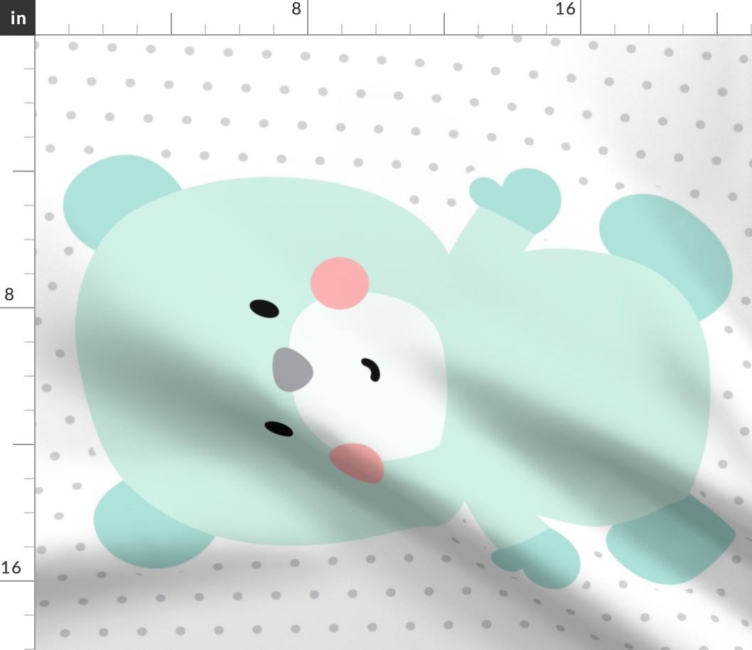 bear mint front mod baby » plush + pillows // fat quarter