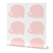 elephant coral back mod baby » plush + pillows // fat quarter