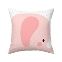 elephant coral front mod baby » plush + pillows // fat quarter