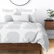 elephant grey back mod baby » plush + pillows // fat quarter