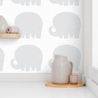 elephant grey back mod baby » plush + pillows // fat quarter