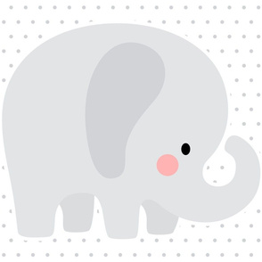 elephant grey front mod baby » plush + pillows // fat quarter