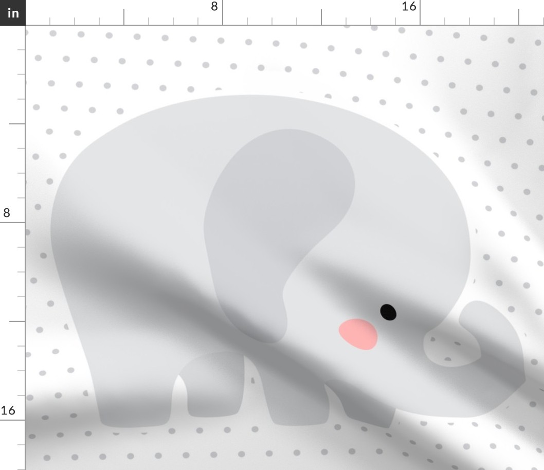 elephant grey front mod baby » plush + pillows // fat quarter