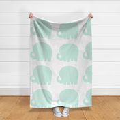 elephant mint back mod baby » plush + pillows // fat quarter