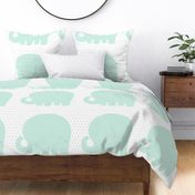 elephant mint back mod baby » plush + pillows // fat quarter