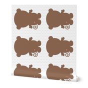 monkey brown back mod baby » plush + pillows // fat quarter