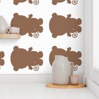 monkey brown back mod baby » plush + pillows // fat quarter